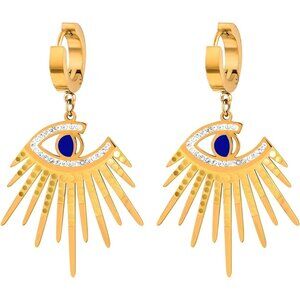 Gold eyelash Statement Vintage Long Boho Summer Earring for Women Accessories